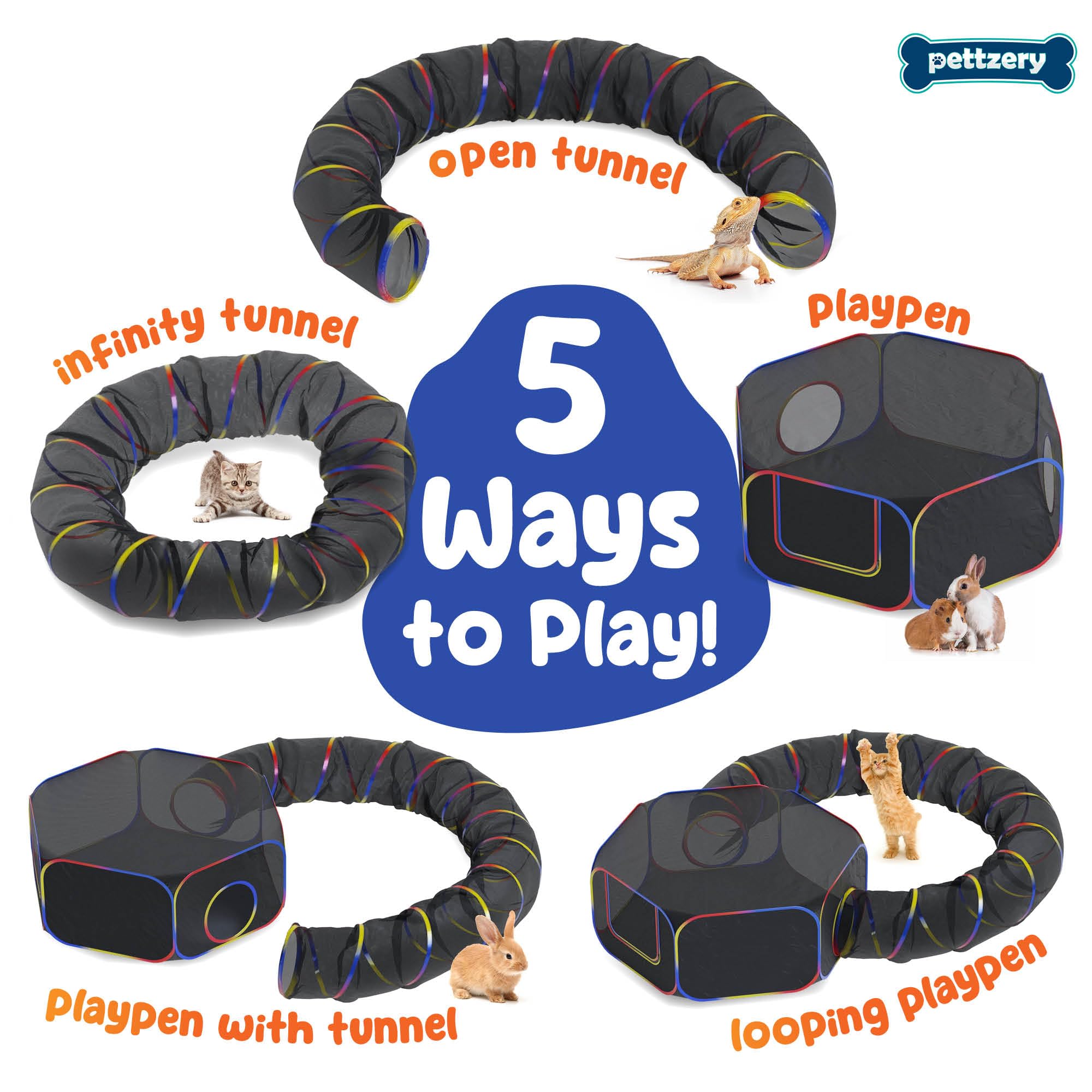 Pettzery pop-up enclosure being assembled demonstrates quick setup and portability.