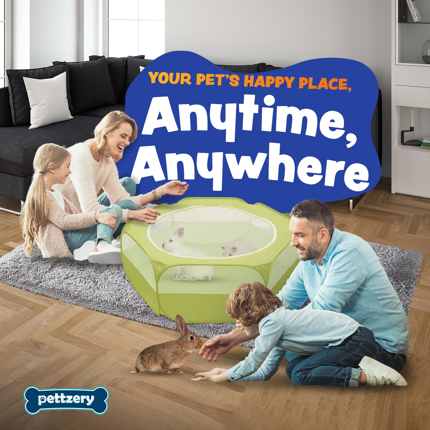 Pettzery playpen durable 190T polyester construction resists urine leaks