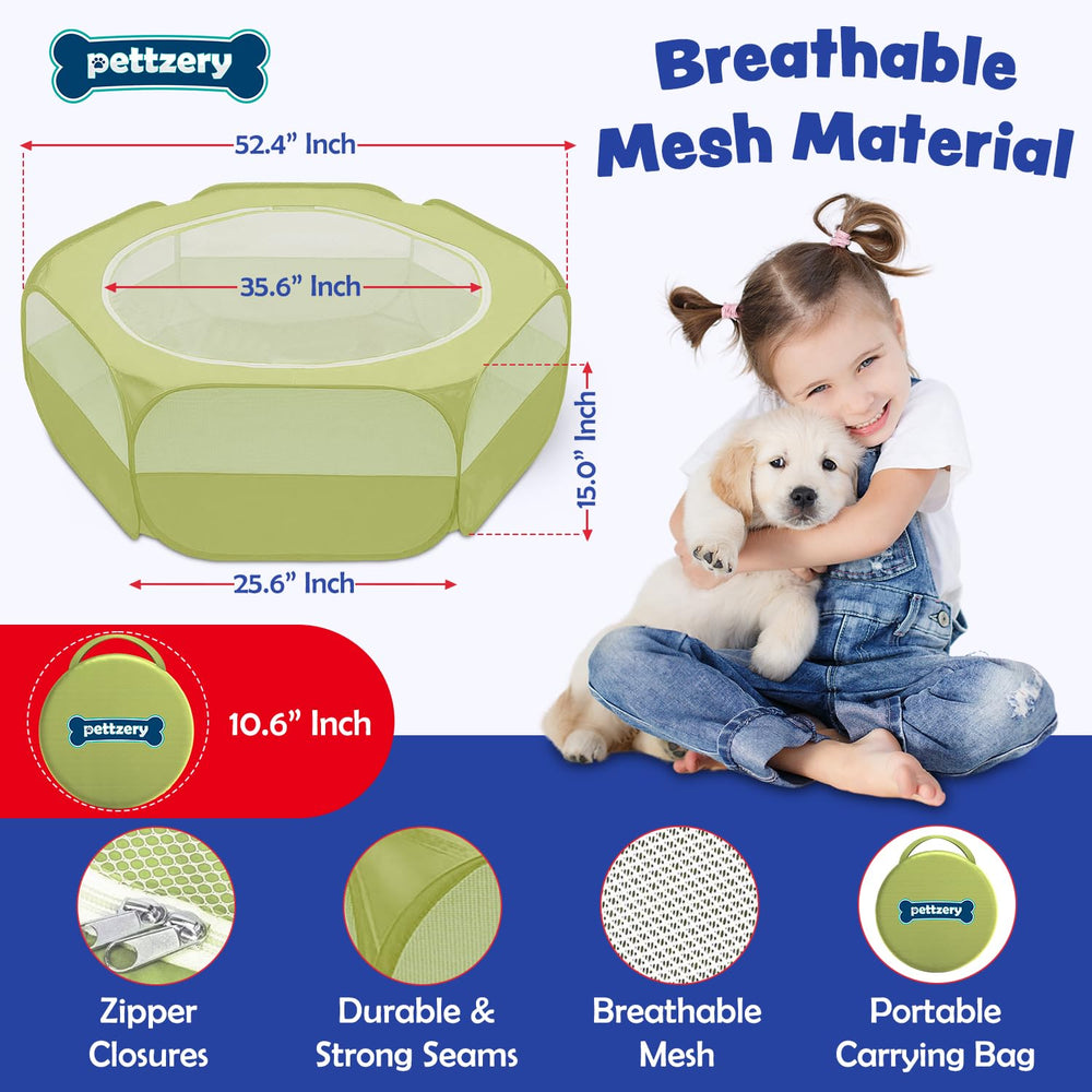 Pettzery playpen quick setup pop-up design for easy assembly