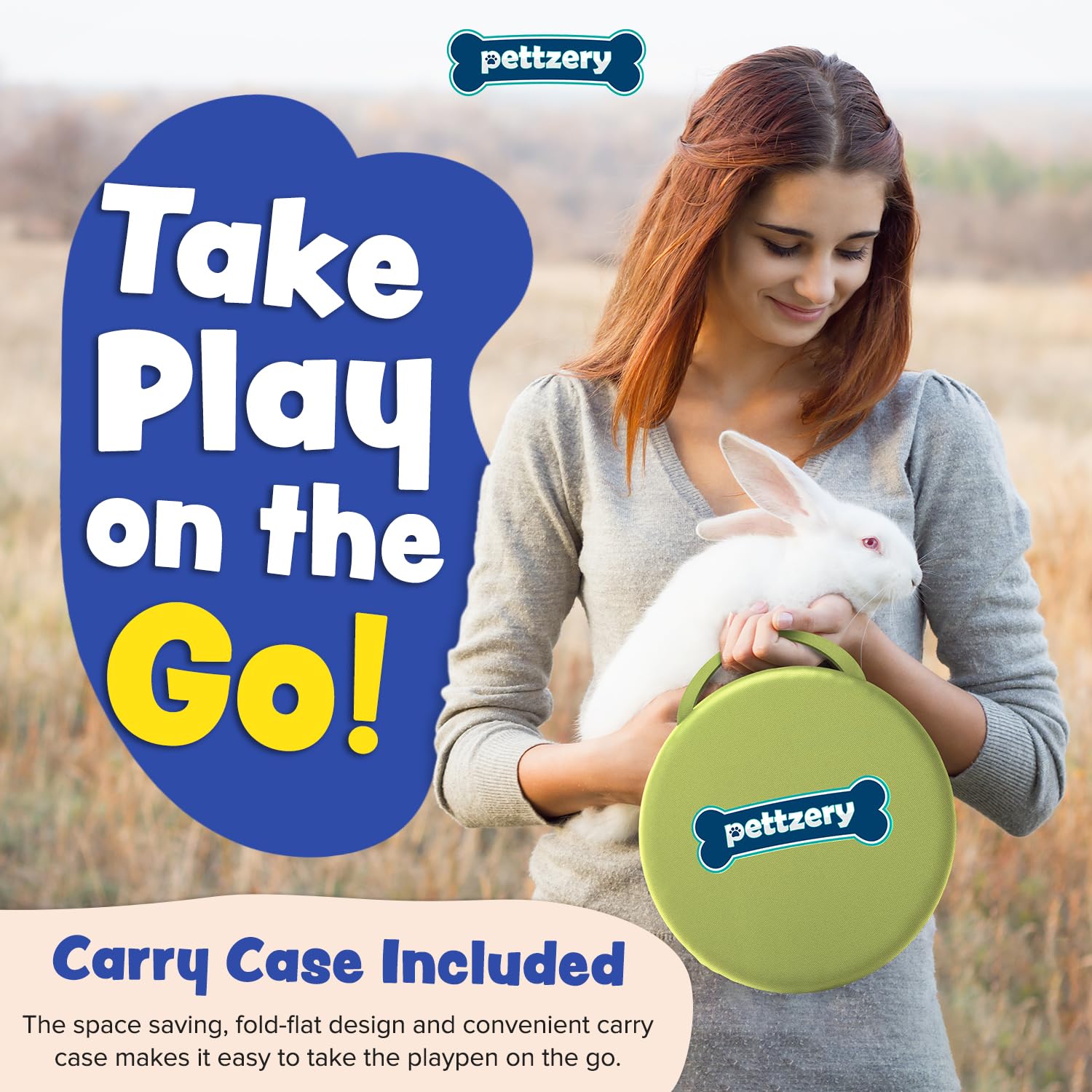 Pettzery playpen secure zippered top for clean observation and access