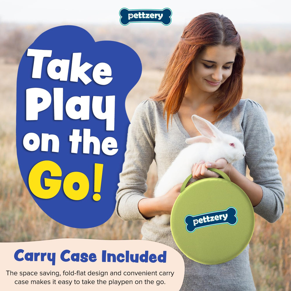 Pettzery playpen secure zippered top for clean observation and access