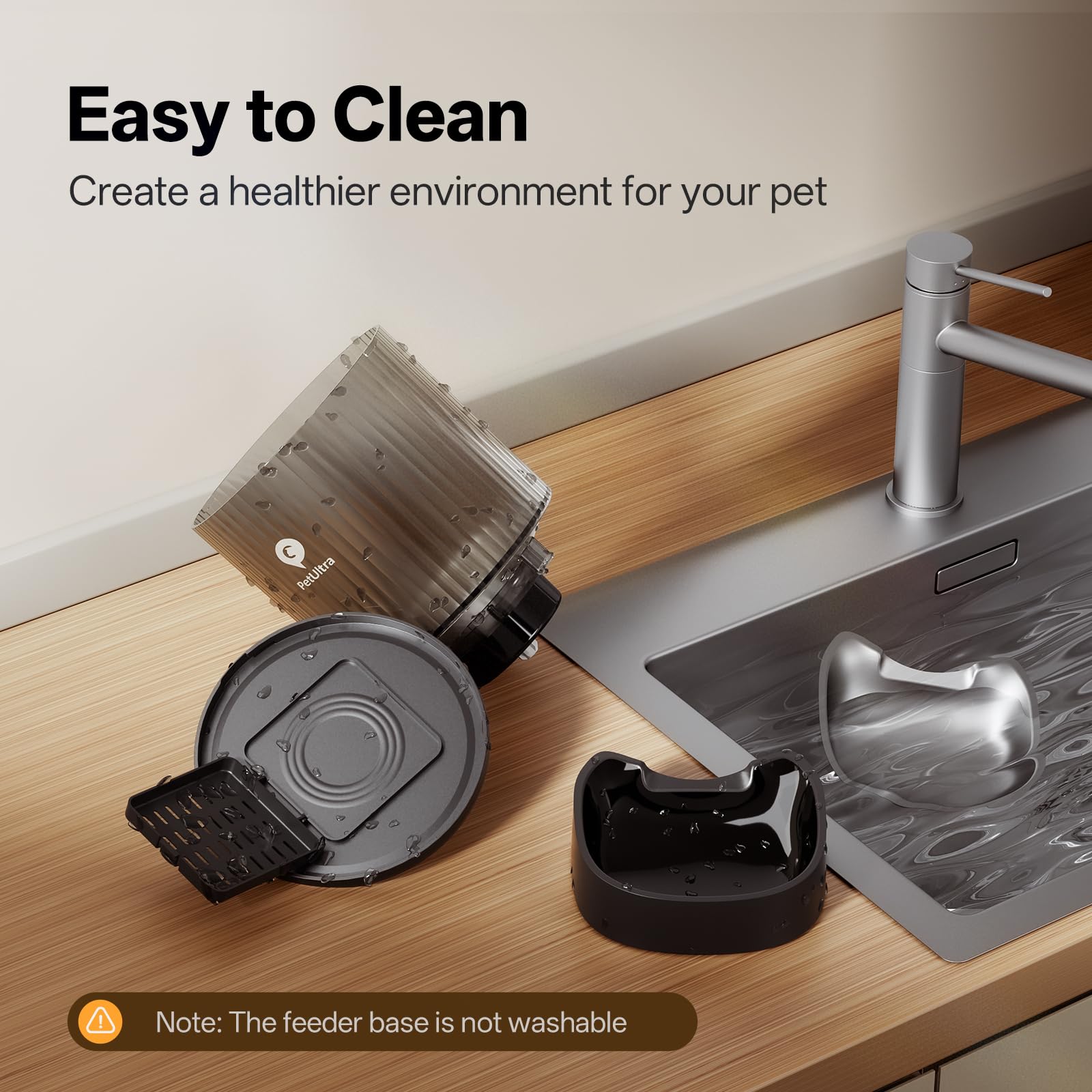 PETULTRA detachable parts highlight easy cleaning and maintenance