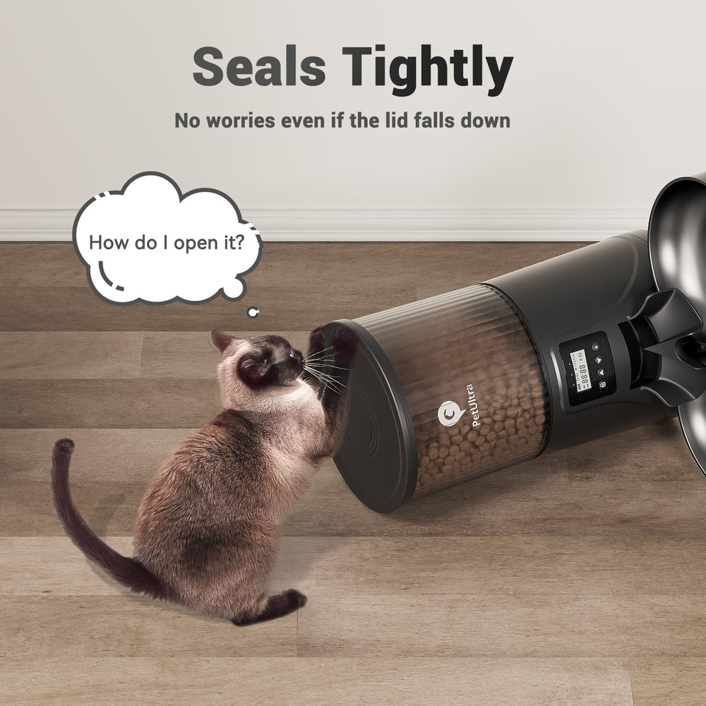 PETULTRA automatic cat feeder ideal for indoor cats and small dogs
