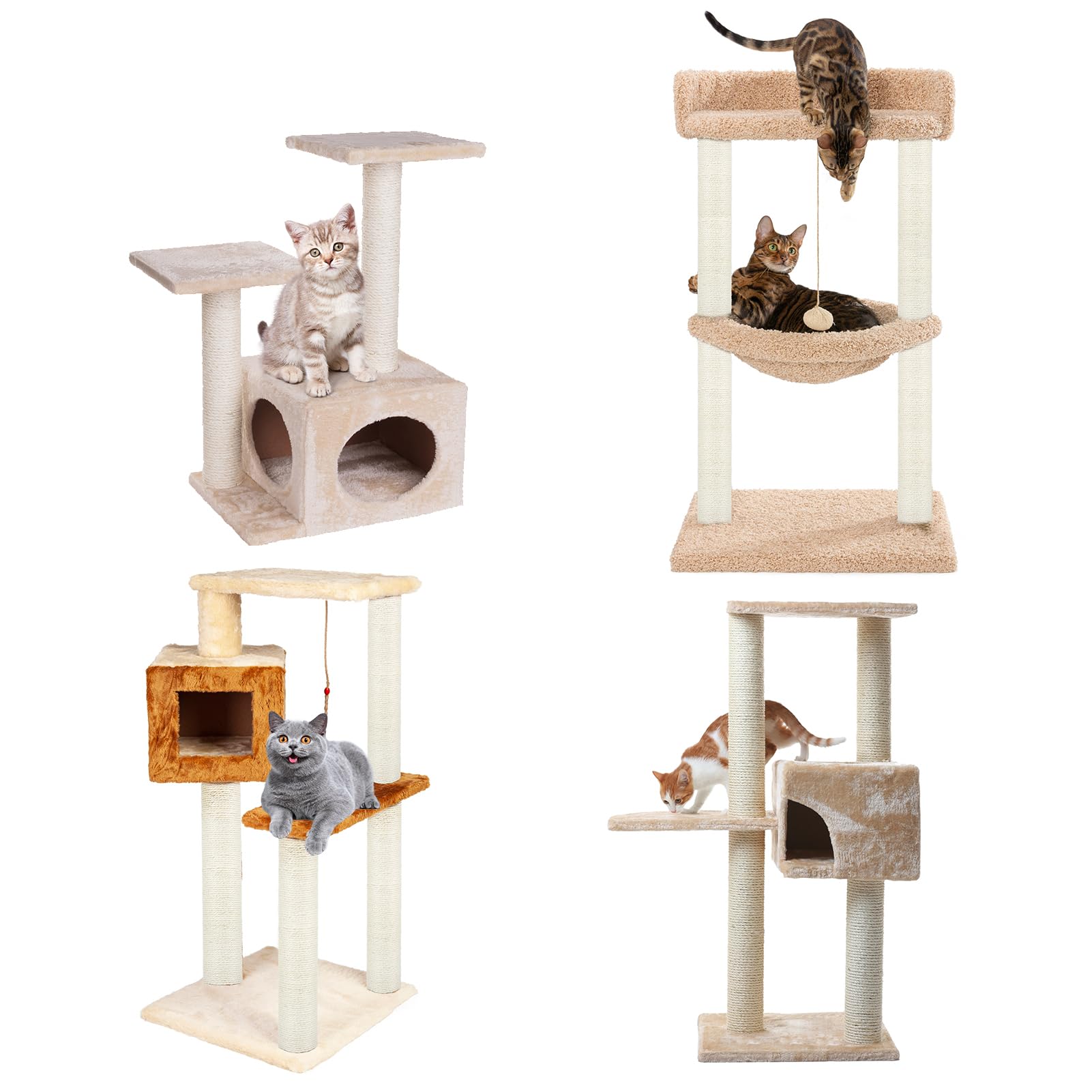 PETUOL thickened cardboard tube adds durability for daily kitten play.