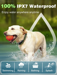PETURE IPX7 waterproof bark collar ready for rain or swimming.