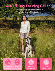Peture bark collar remote shows 3300 ft range for outdoor training