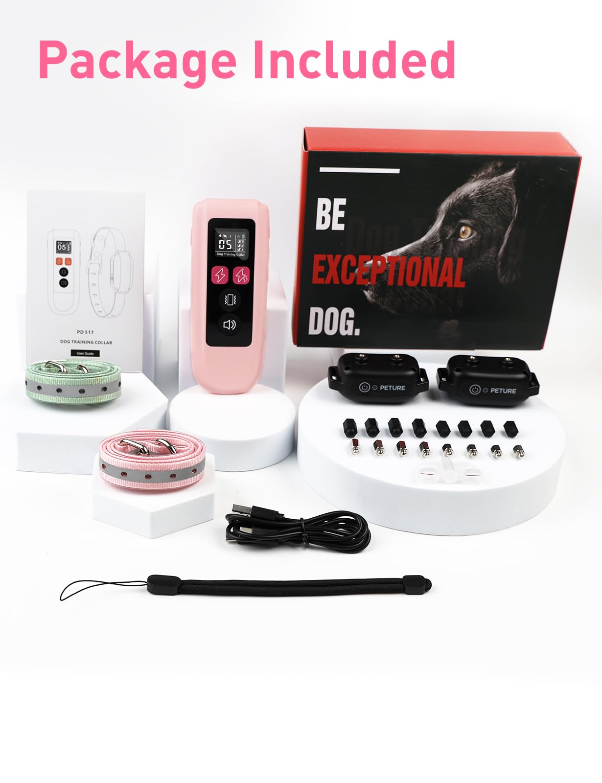 Peture bark collar safety switch ensures secure operation and easy on/off