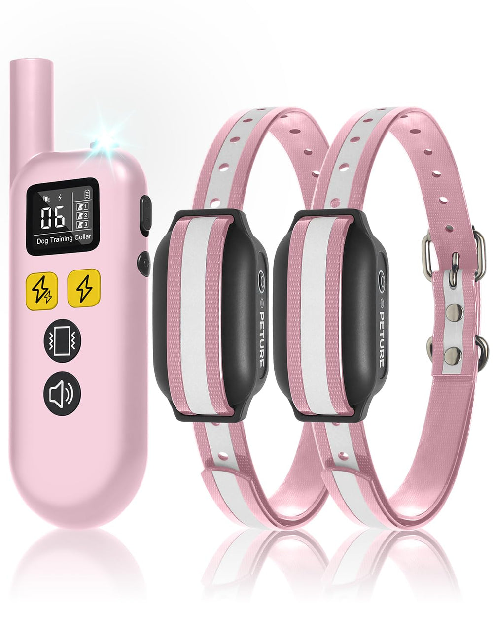 PETURE 2-pack training collars for households with two dogs