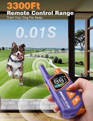 PETURE collar with remote range up to 3300ft for outdoor training sessions.