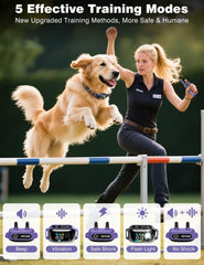 PETURE dog training collar showing 5-in-1 modes for versatile behavior shaping.