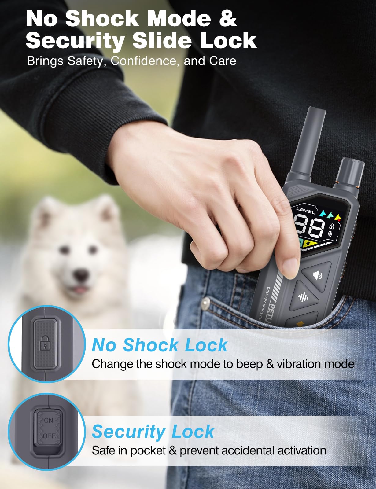 PETURE long battery life means fewer charges during outdoor walks.