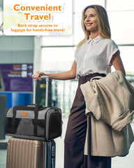 Petux breathable mesh sides maintain airflow keeping your cat cool during flights
