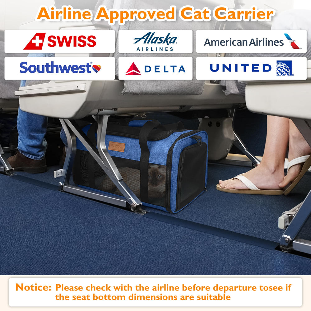 PETUX Cat Travel Carrier litter-box inside enables quick, tidy on-the-go cleanups.