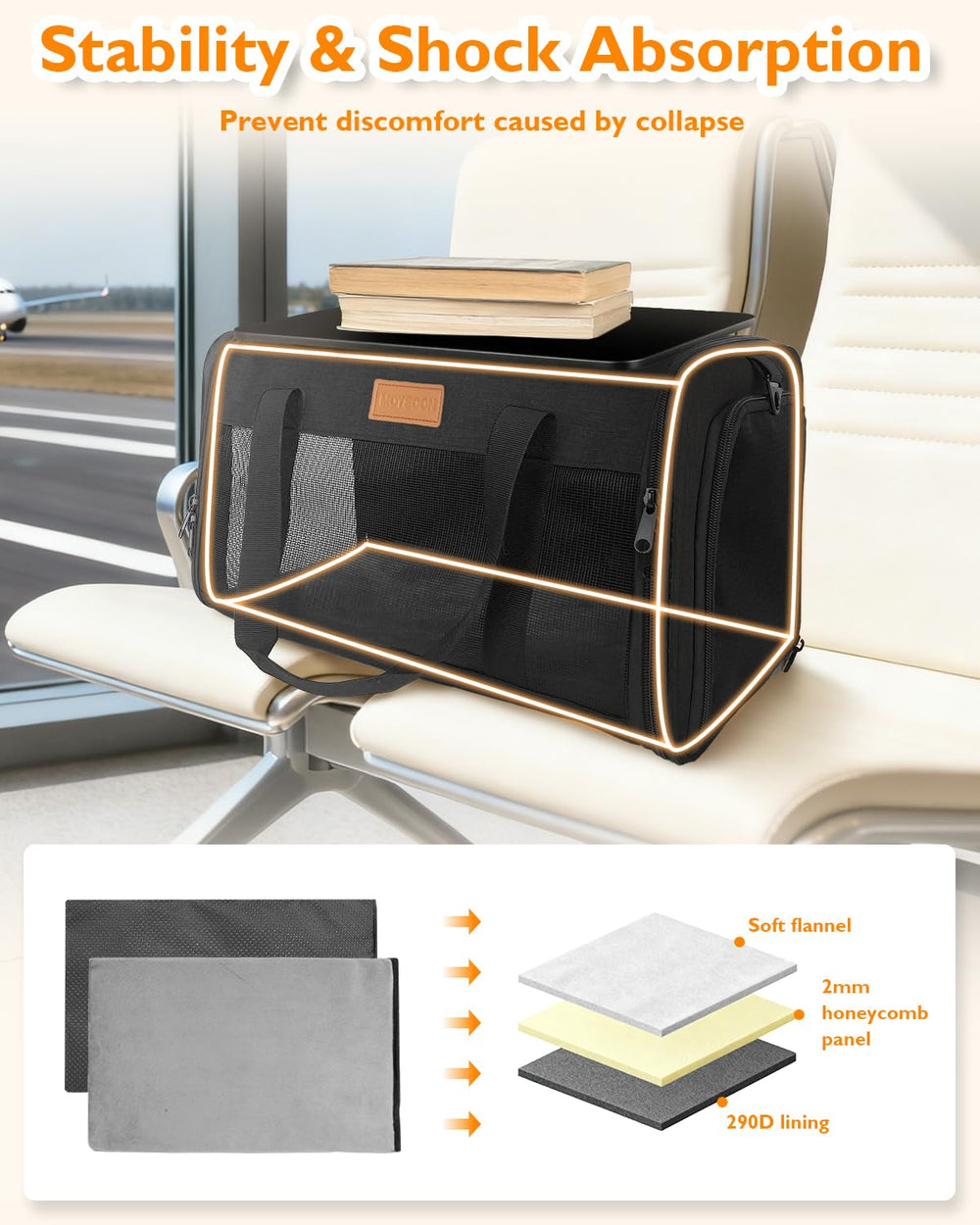 PETUX anti-scratch mesh interior to protect while pet explores