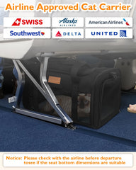 PETUX TSA approved cat carrier side breathable mesh showing airflow