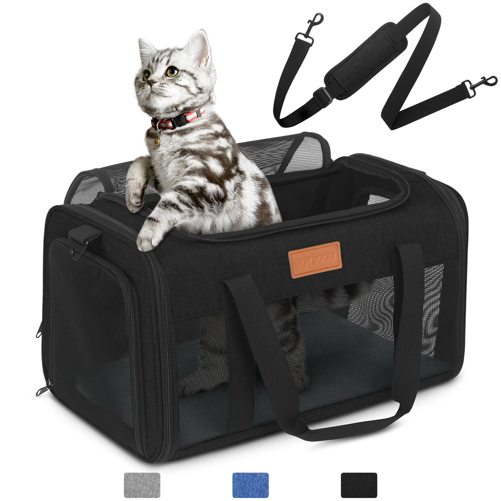PETUX TSA approved cat carrier underseat front view for easy airline travel