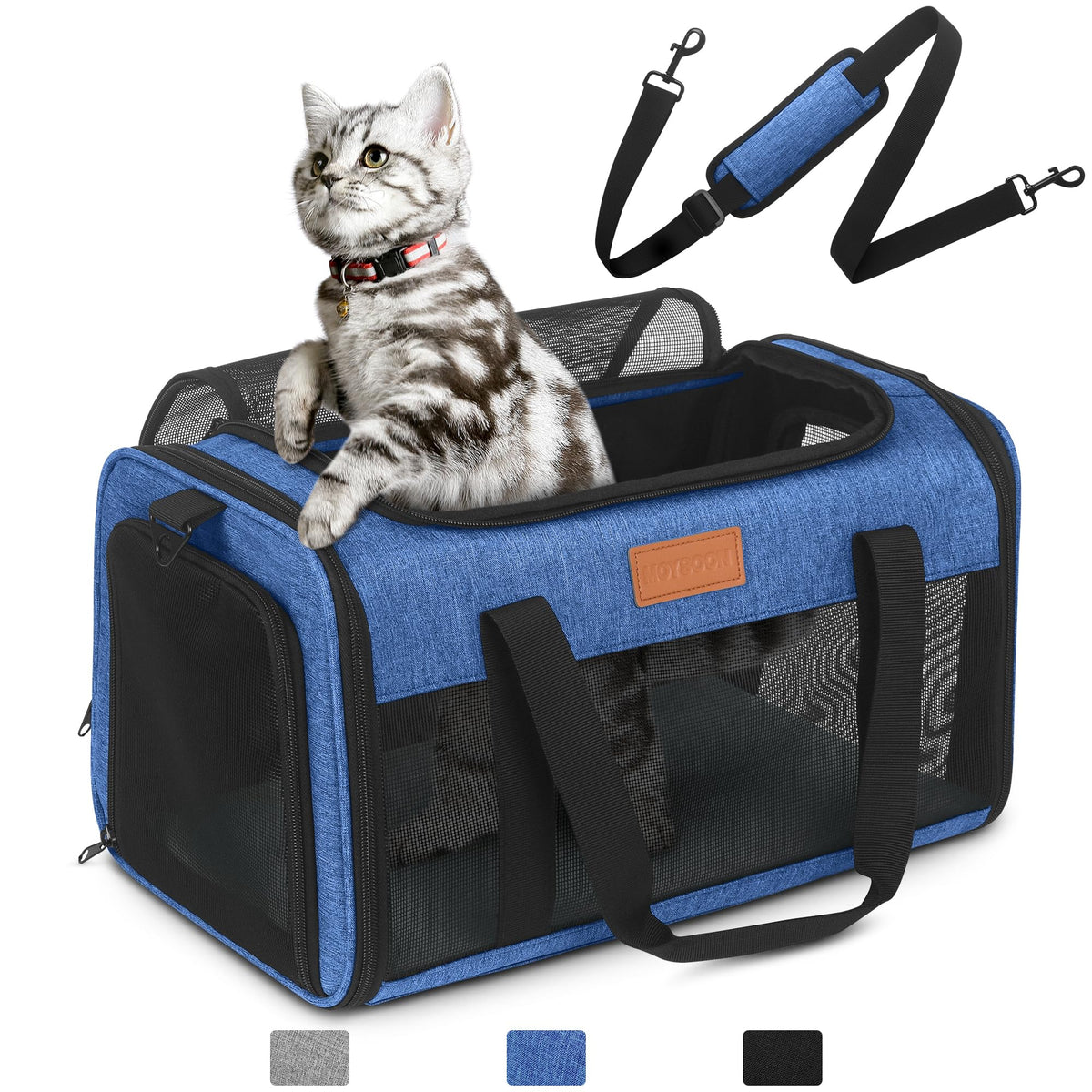 Petux TSA-approved cat carrier underseat design for easy airline travel.