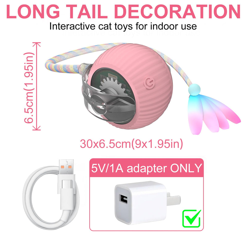 PETVENTURE interactive cat ball toy obstacle-avoidance demonstrating safe routing