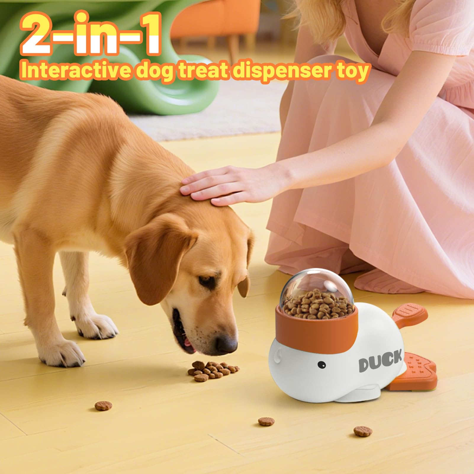 PETVENTURE non-slip base keeps toy stable during feeding.