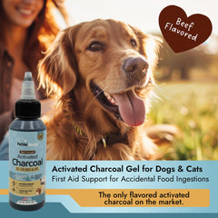 PetVet Medic activated charcoal gel texture close-up for mess-free administration