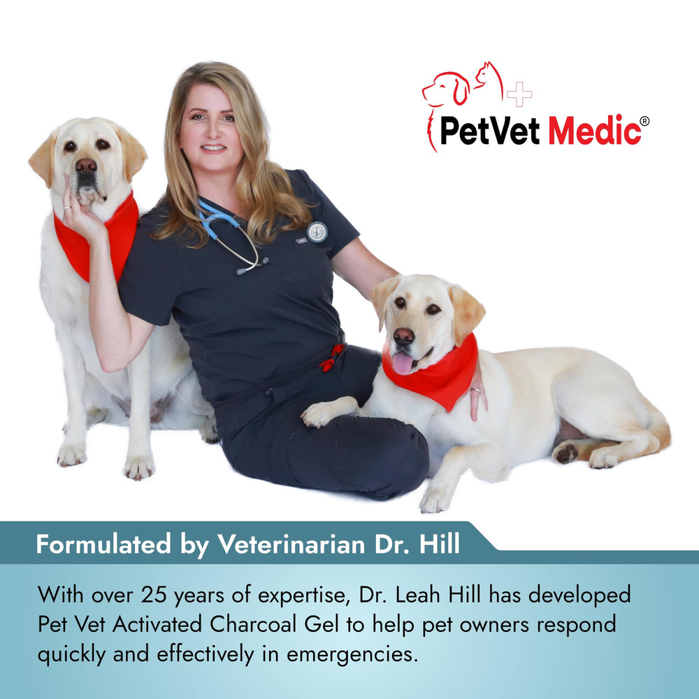 PetVet Medic USA-made vet-formulated charcoal for safe digestive support