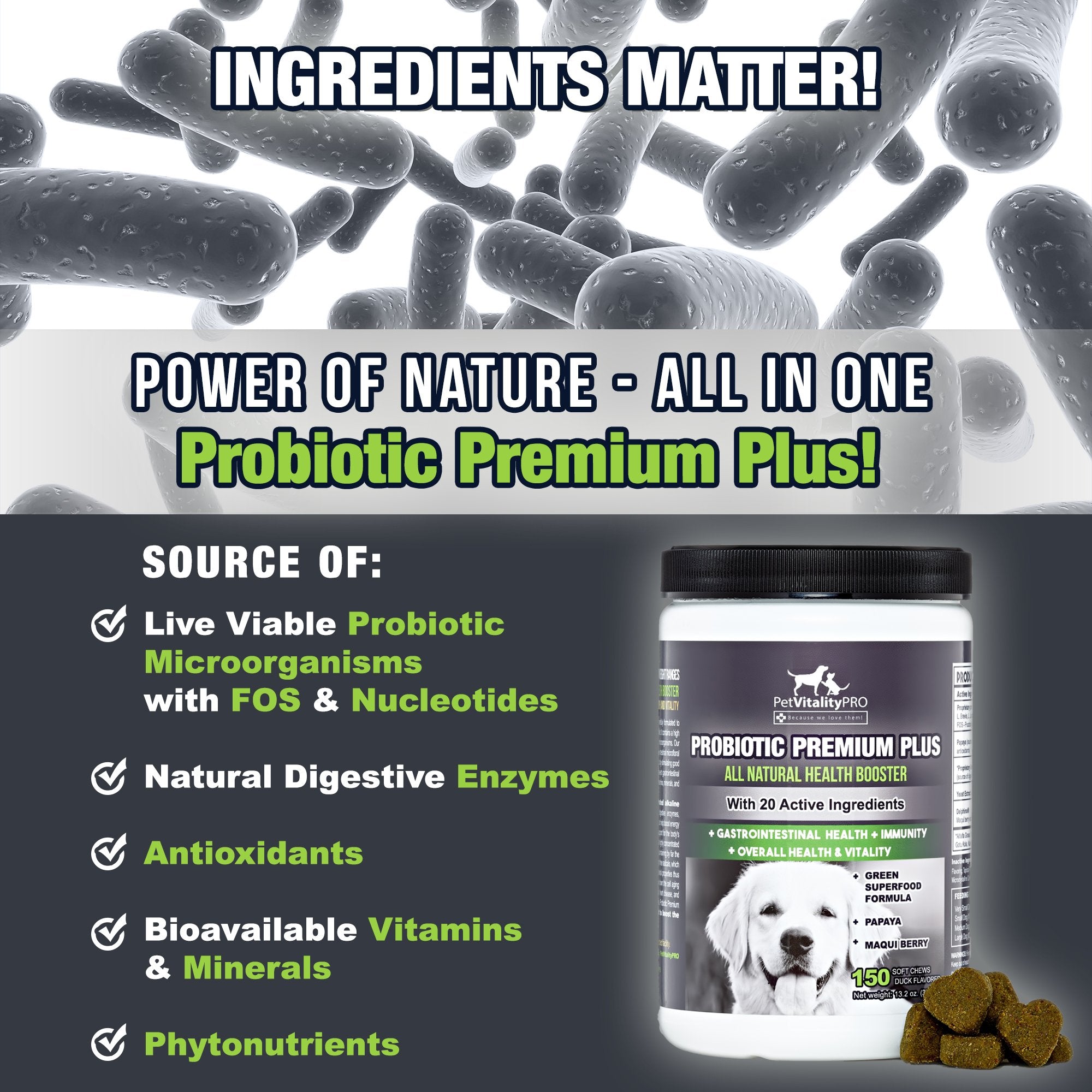 PetVitalityPRO soft chews for dogs in a tasty digestible form