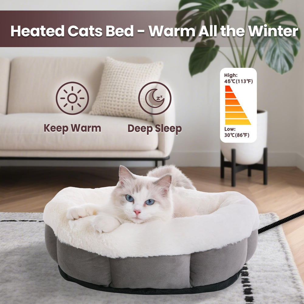 Petvolve plush round bed with velvet cover for cold nights