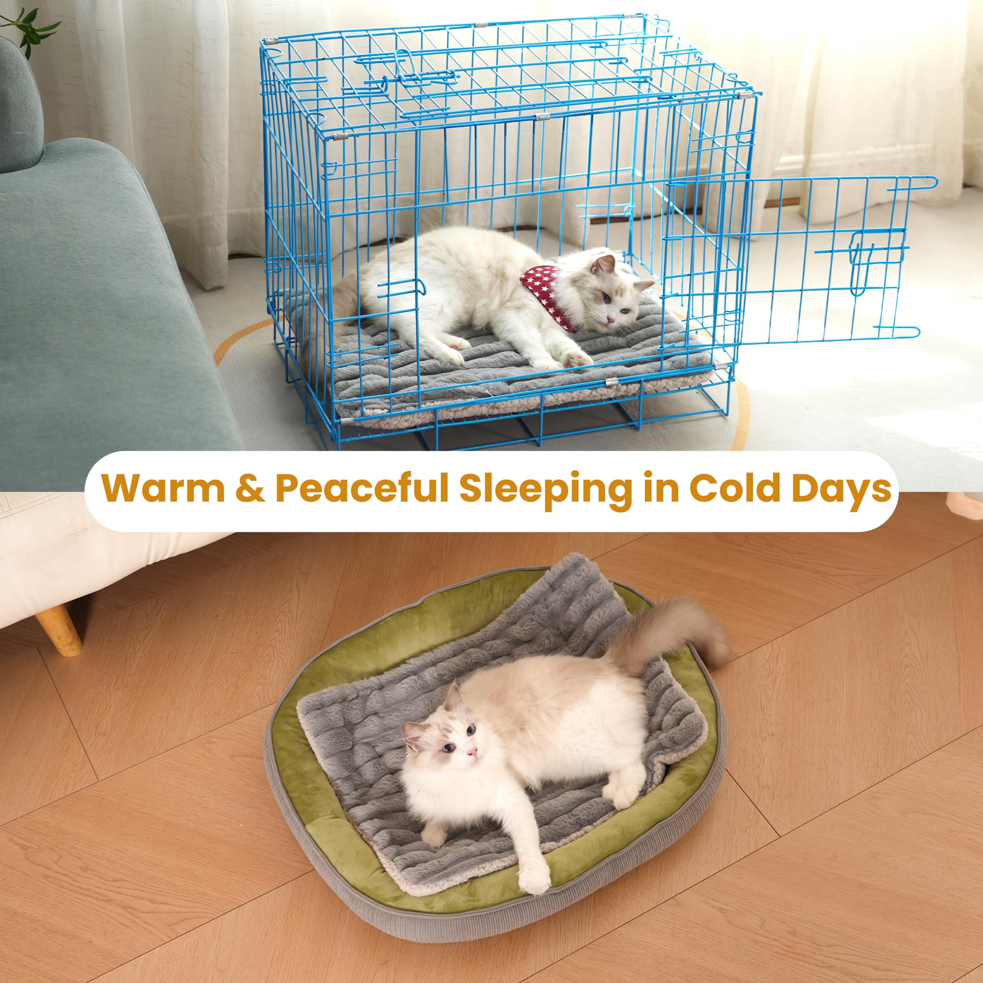 Petvolve self-heating technology reflects body heat for gentle warmth.