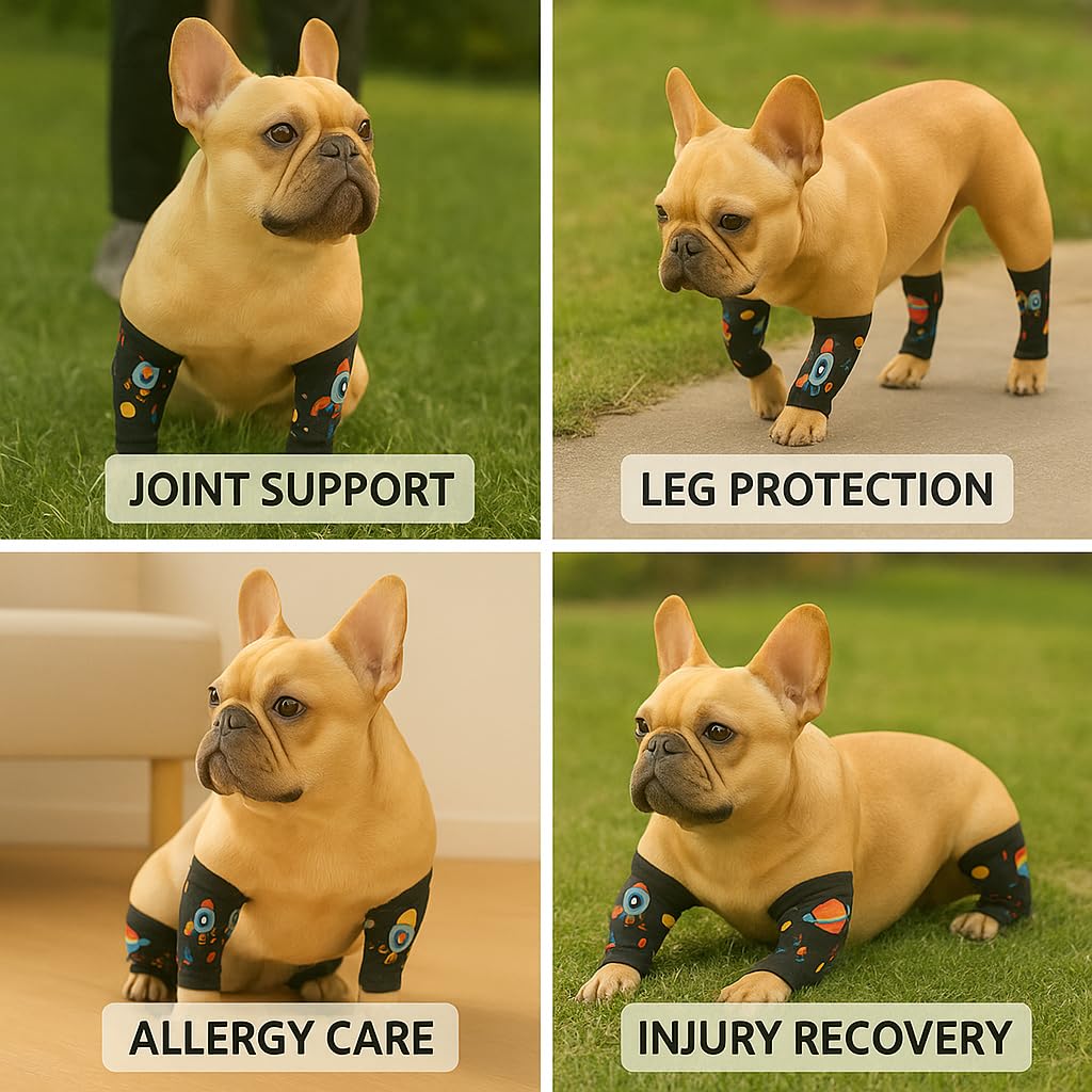 PetWarm galaxy print sleeve design provides breathable leg protection.