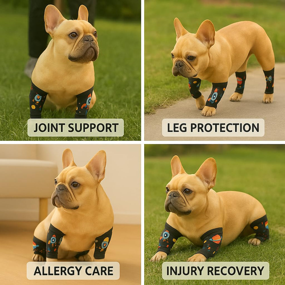 PetWarm galaxy print sleeve design provides breathable leg protection.