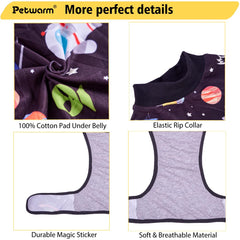 PetWarm dog neuter suit satellite-pattern design adds stylish comfort during recovery