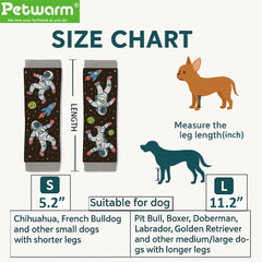 Petwarm dog recovery leg sleeves Duck design grey to prevent licking and scratching