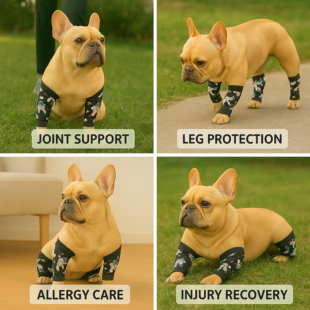 Petwarm four-piece set of recovery leg sleeves shown together