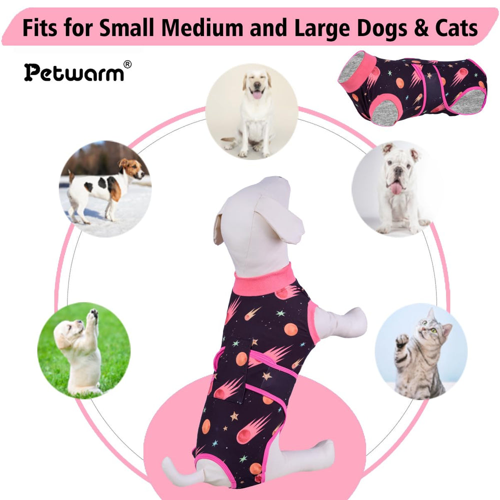 PetWarm galaxy orange e-collar alternative image showcases easy on-off design