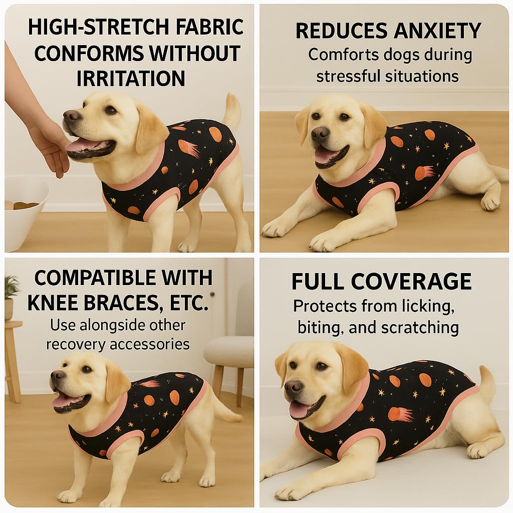 PetWarm galaxy orange flexibility aids licking prevention during meals and sleep