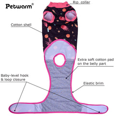 PetWarm galaxy orange worn by dog demonstrates e-collar alternative comfort