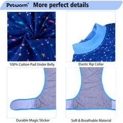 PetWarm recovery suit protects wounds by reducing licking and scratching during healing.