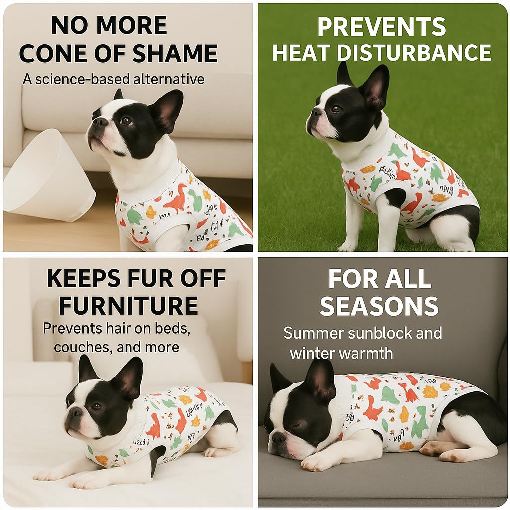 PetWarm dog recovery suit worn during movement emphasizes flexible fit