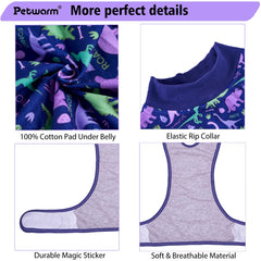 PetWarm dog recovery suit wearing pose demonstrates secure fit
