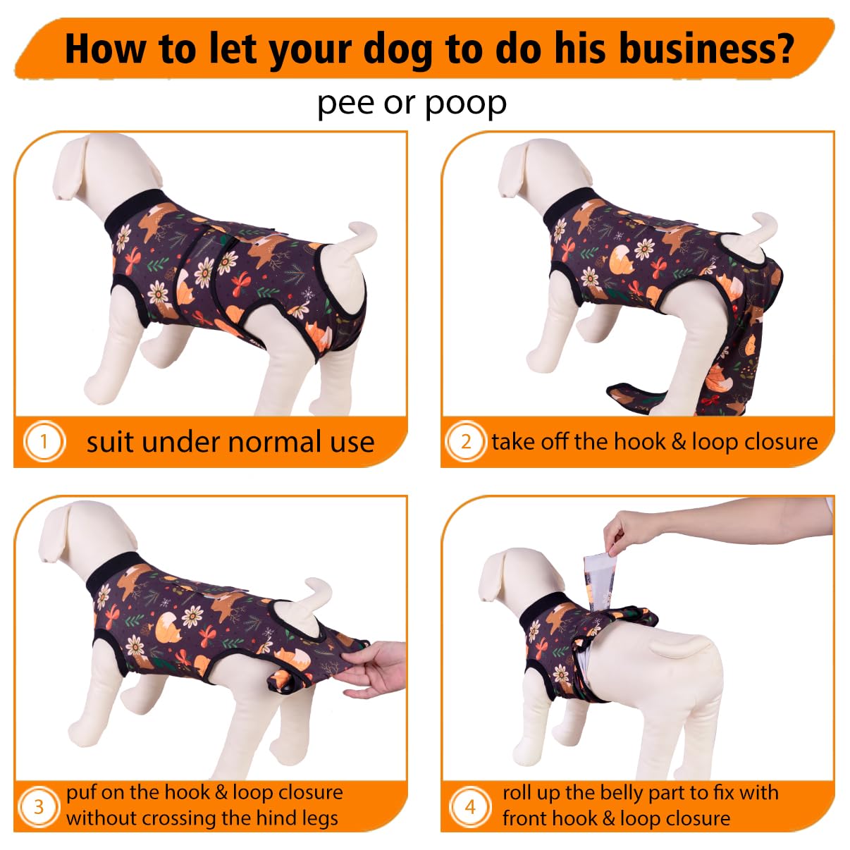 PetWarm dog surgery suit available in XS to 2XL for better fit