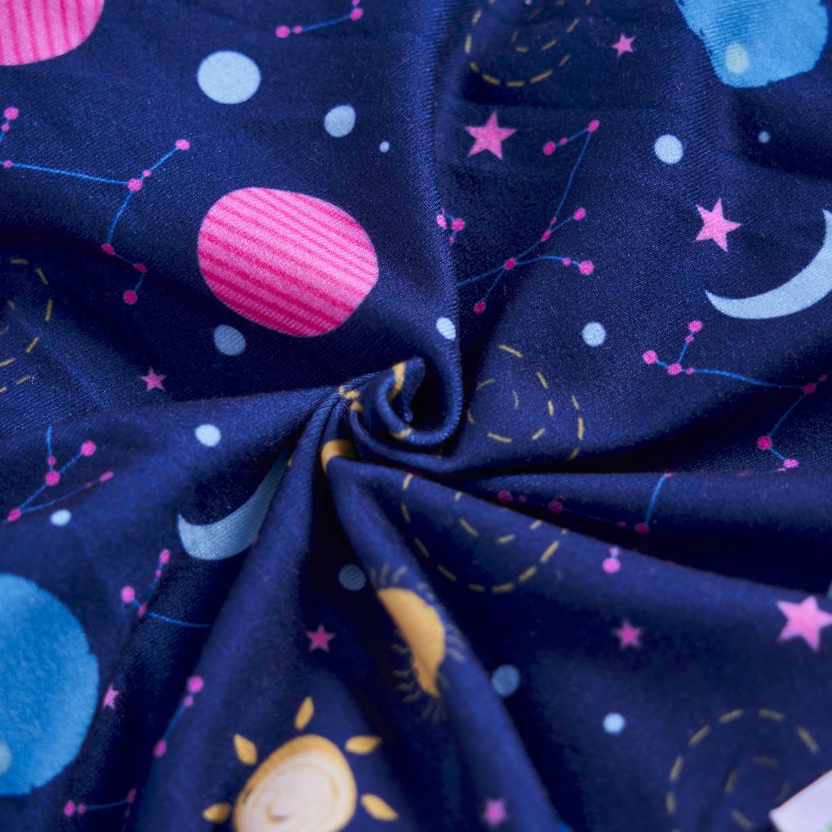 PetWarm galaxy-pattern dog suit overview highlighting versatile size range