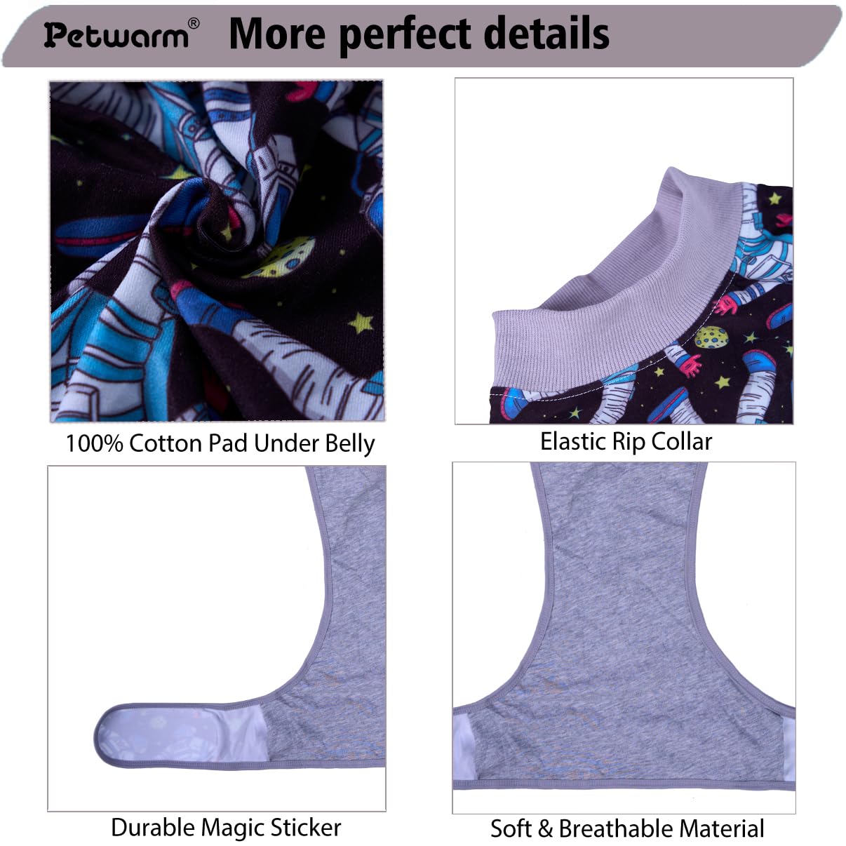 PetWarm lightweight dog onesie conforming to body shape