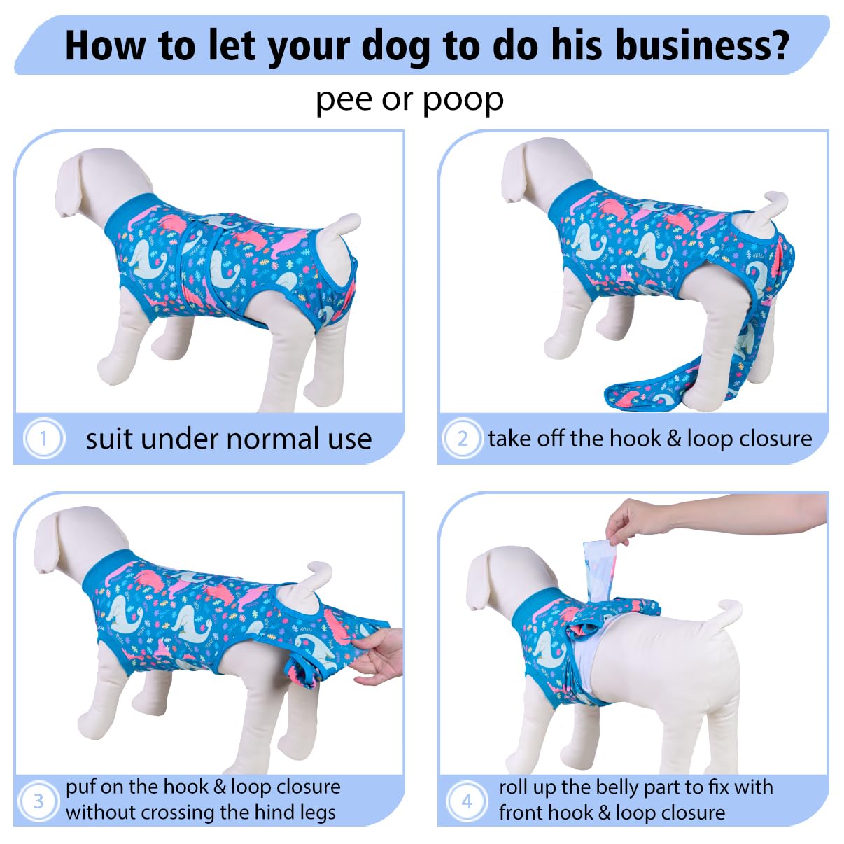PetWarm machine-washable dog recovery suit for quick cleaning.