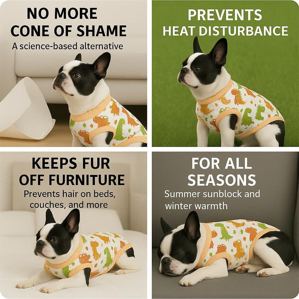 petwarm multi-use recovery suit doubles as a weaning shirt for nursing puppies
