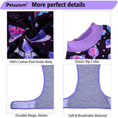 PetWarm Onesie sleep-friendly fabric helps calm pets during rest and healing.
