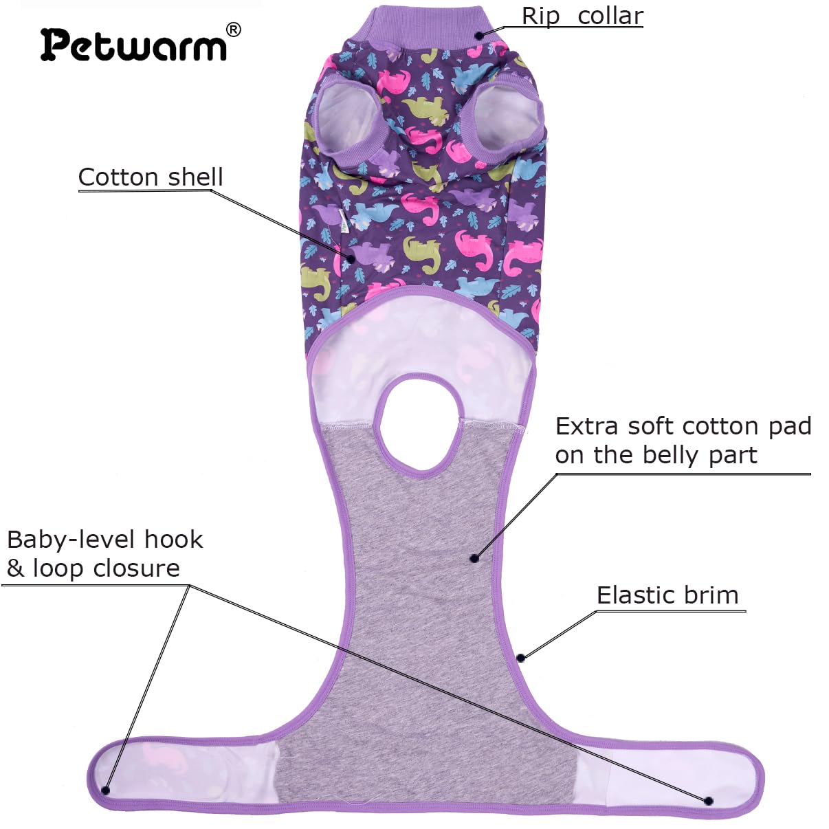 PetWarm Recovery Suit side view emphasizes secure fit and flexibility for daily wear