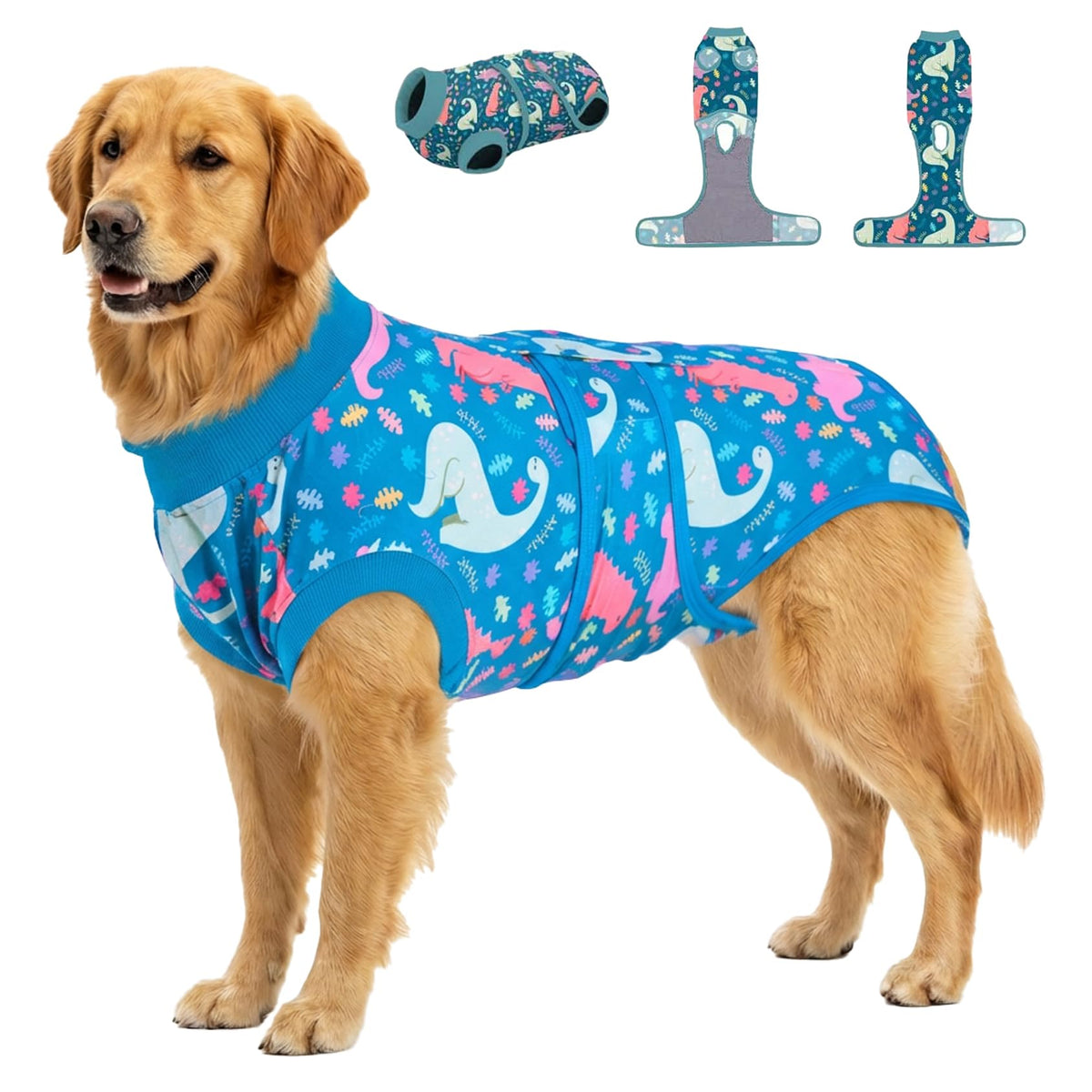PetWarm dog recovery suit in soft breathable fabric for comfort.