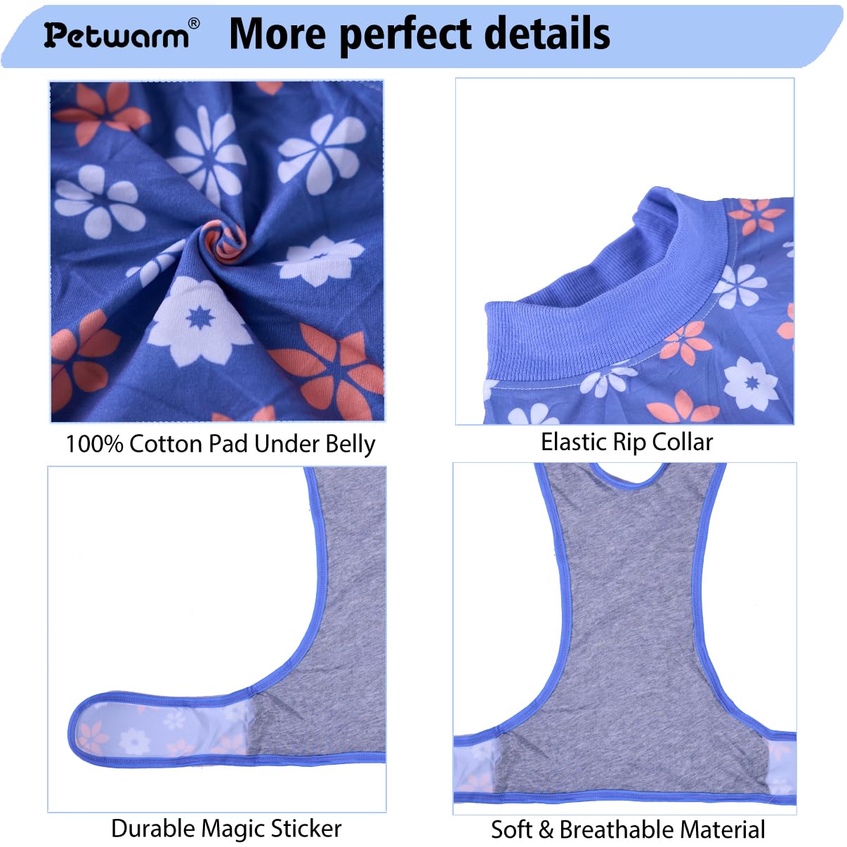 PetWarm surgery suit worn on dog as E-collar alternative for calm recovery