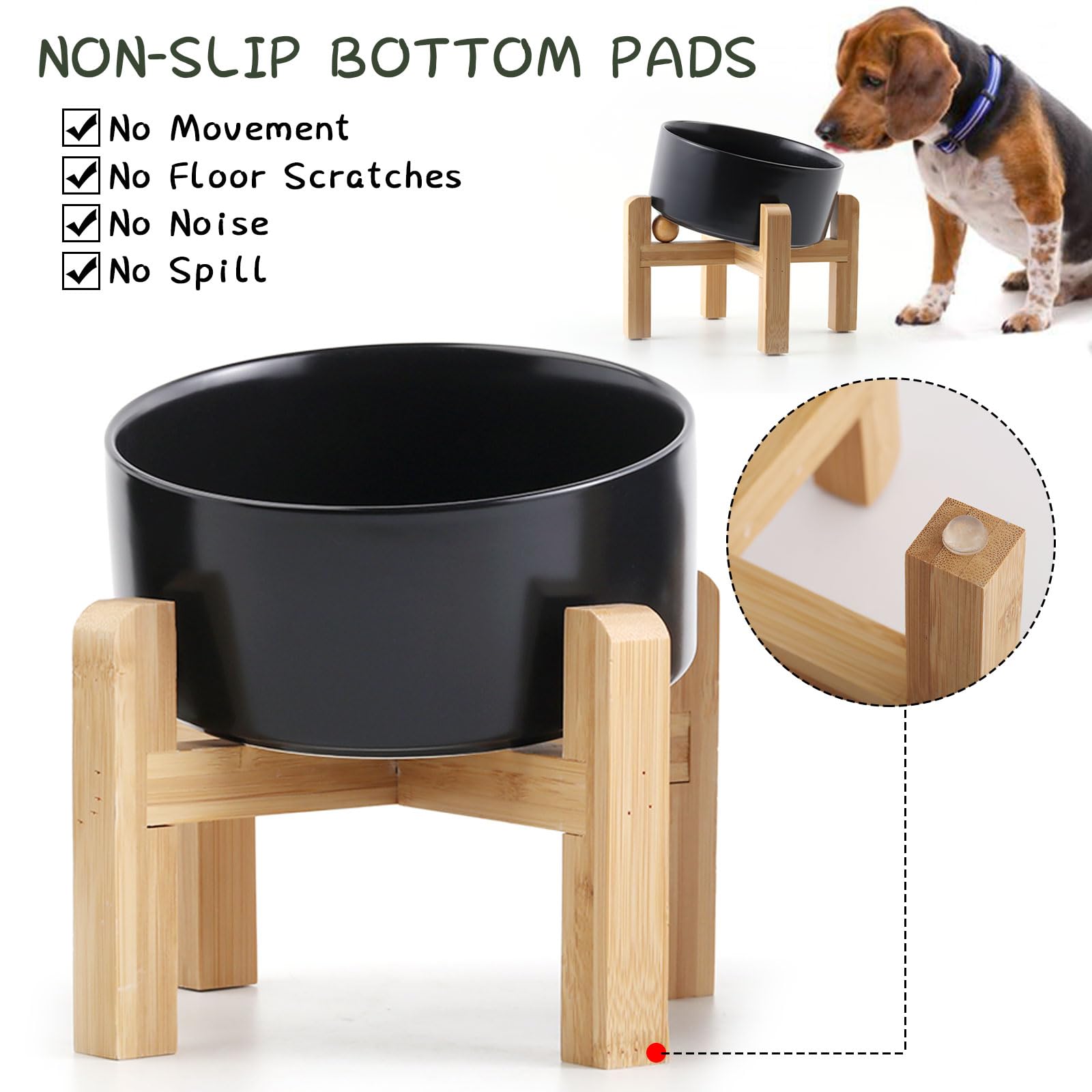 Petygooing ceramic-dog-cat-bowl highlights durable, non-toxic material for daily use.