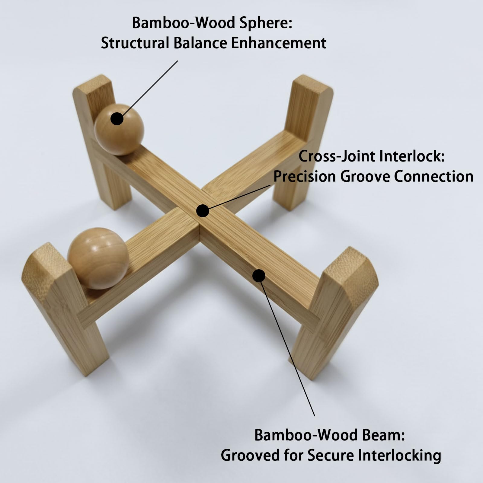 Petygooing wood-stand-non-slip-base keeps bowls in place during meals.